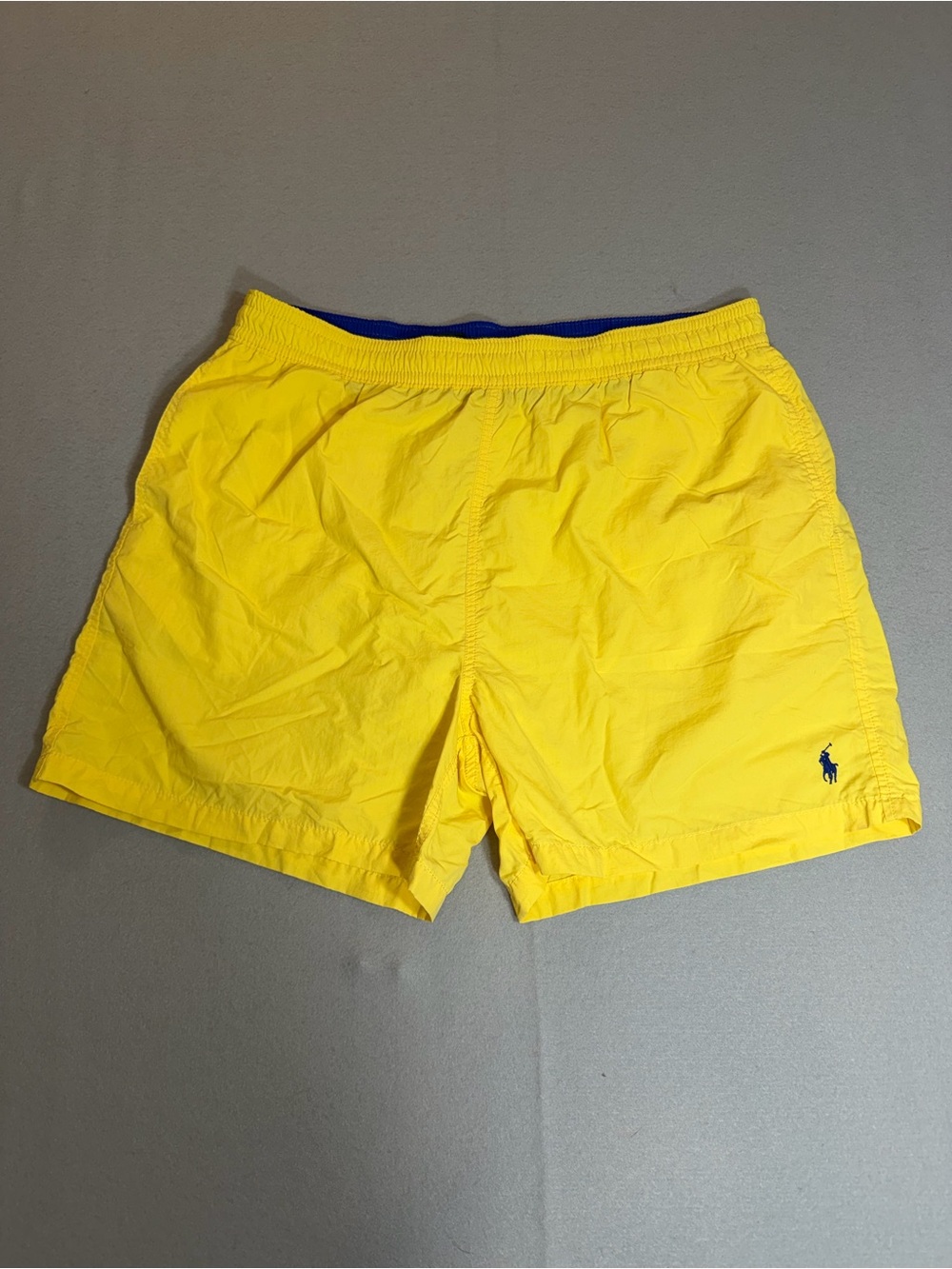 Polo Ralph Lauren Yellow Swim Trunks Mesh Lined Shorts Men XL